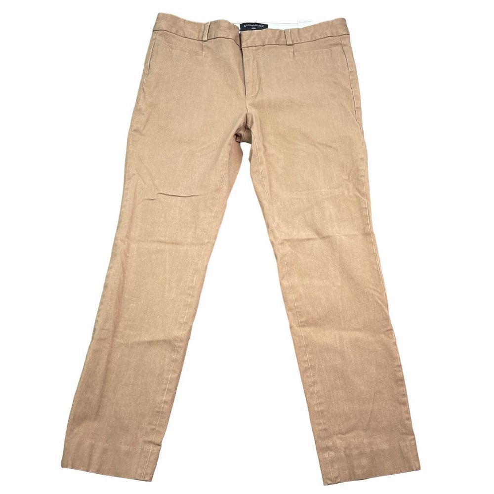 Banana Republic Sloan Dress Pants Women's Size 10 Tan Khaki Mid Rise Chinos